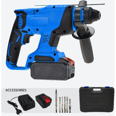 Brushless Impact Drill Electric Hammer Lithium-Ion Rechargeable Adjustable Speed Multifunctional Hole Drilling Wall Wood Electric Hammer Impact Drill (1/5)