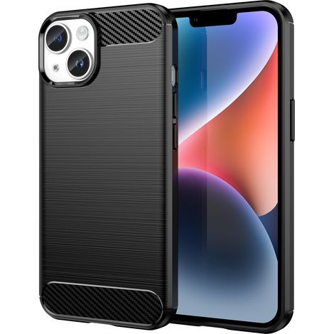 Funda trasera de gel flexible para iPhone 14 Plus Carbon Case - negra (1/5)