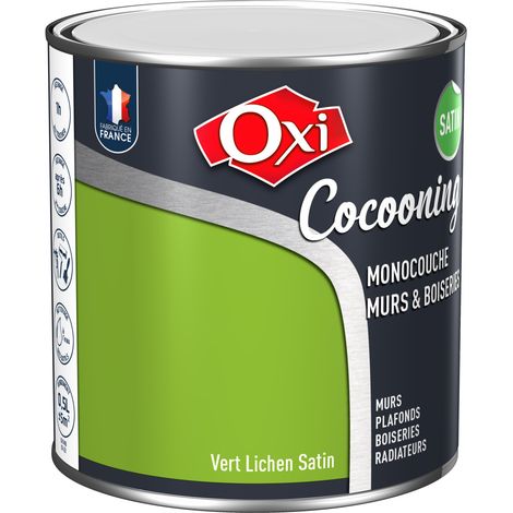 Owatrol-COCOONING MURS & BOISERIES SATIN-Peinture d'intérieur monocouche pour murs & boiseries-Vert Lichen 0.5 litre