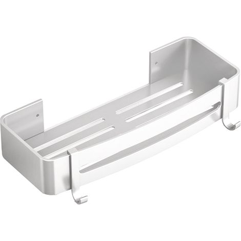 Étagère de rangement pour salle de bain - Étagère murale étanche - 1 - Salle de bain, cuisine, argentée (1/4)