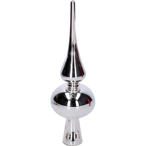 Silberne Glasspitze cm6,5x6,5h25