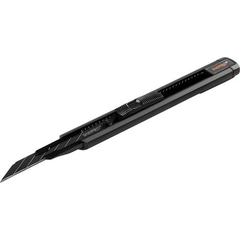 Dnipro-M Cúter Cuchilla Segmentada K-9 de 9 mm, Acero SK2, Cuerpo Aluminio Anodizado Anticorrosión, Autofijación de Hoja, Guía de Acero, Ángulo 30° (1/5)