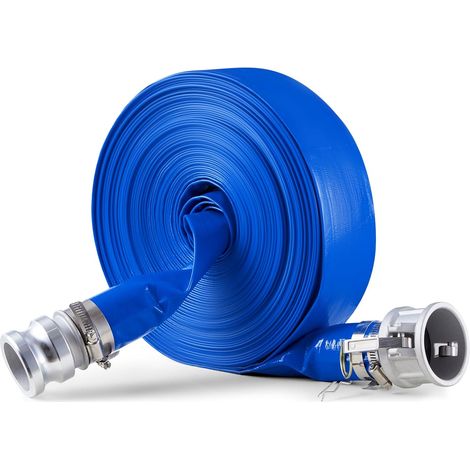 1 Kit Tuyau Aspiration 50,8mm PVC Flexible Colliers Acier Inox Drainage Irrigation