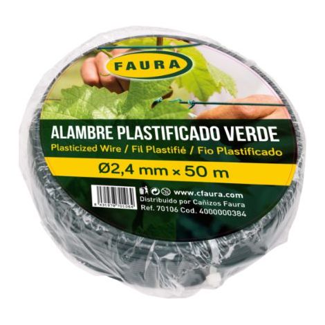 Rollo Alambre Plastificado Ø1,1mm x 50 m (Faura) (1/2)