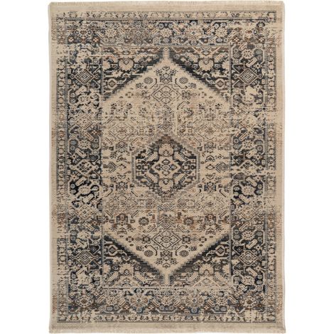 Tappeto Vintage Charin 400 Blu e Oro 80x150 cm (1/4)