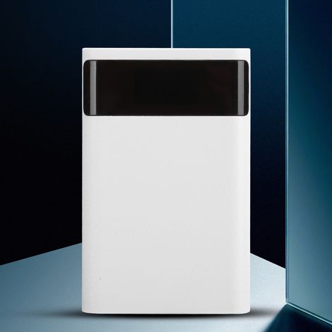 Boîtier Batterie Portable DIY 4x18650 - Charge Rapide, Démontable Sans Soudure - Alimentation Mobile Blanche