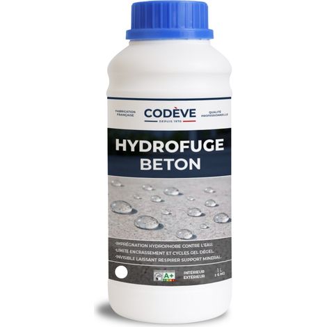 Hydrofuge Beton - 1 L - Codeve Bois - Béton Contre Les Infiltrations En Intérieur Et Extérieur.