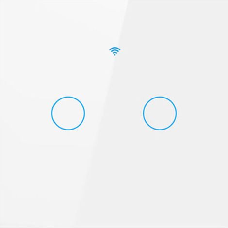 Interruttore intelligente WiFi a 2 vie, interruttore a parete touch con timer, timer per il conto alla rovescia, non richiede cavo neutro, compatibile con l'app Smart Life, Alexa e Google Home (1/4)