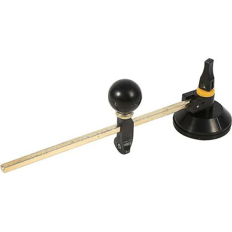 CREA 1 Piece Round Glass Cutter With Suction Cup Tool, Diamond Round Knife For Professional Hobbyist Glass Cutter - Diameter 300mm