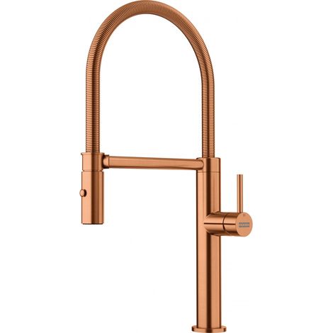 Franke Küchenarmatur Pescara Semi-Pro Copper Auszugsbrause Edelstahl PVD