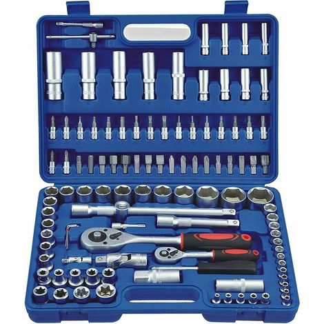 COFFRET À OUTILS CLÉS À CLIQUET DOUILLES 108 PIÈCES OUTILS À MAIN TRAVAIL
