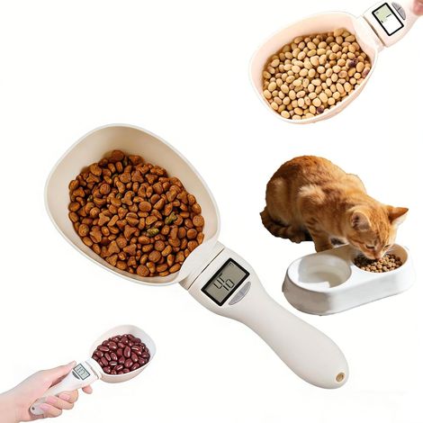 1 Cuillère Balance,800g,Écran LCD,Precision 10g,Aliments Chiens Chats
