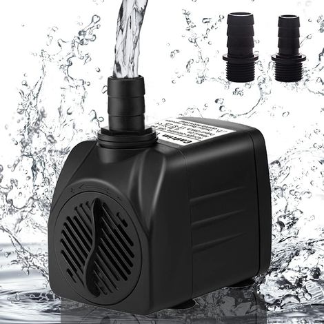 Cadrim 25W Pompe Aquarium Submersible 1200L/H Filtre Eau Silencieuse Noire (1/5)