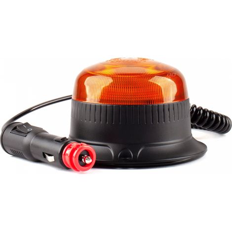Mini faro lampeggiante di segnalazione 18 LED magnetico R65 R10 12V 24V W21ml amio-02924 (1/5)