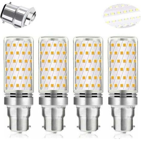 XVX B22 LED-Maiskolbenlampe 16W Kaltweiß 6000K Betterlife 1600 lm Entspricht Halogen B22 100W-120W AC 230V B22 Lampe für Garage/Studio Nicht dimmbar 4er-Pack [Energieeffizienzklasse] (1/4)
