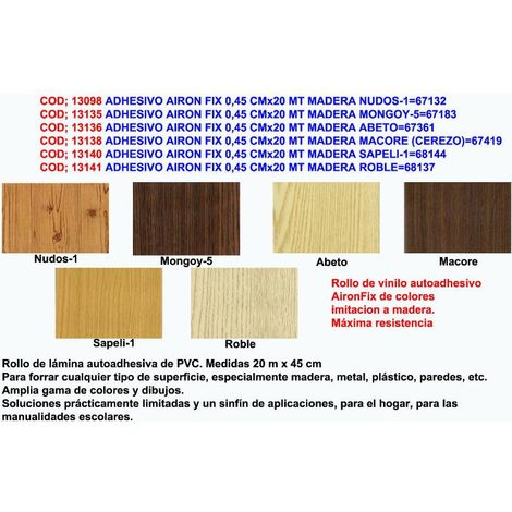 FPLUS adhesivo airon fix 0,45 cmx20 mt madera mongoy-5 67183