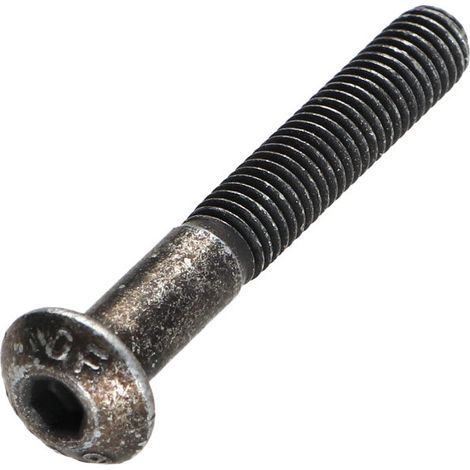Vis métaux BHC (Tête Bombée Hexagonal creux) M5X35 Filetage partiel Classe 10.9 Clé de 3 HC3 Acier zingué noir-1 pièce