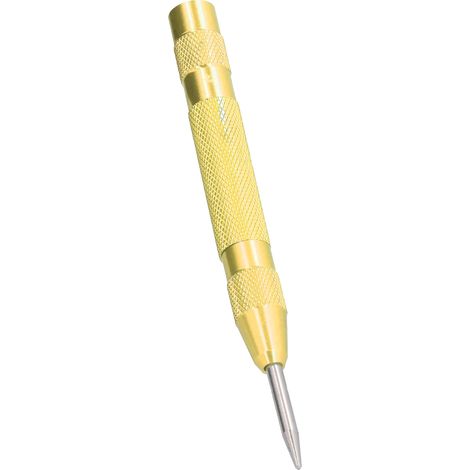Poinçon central automatique en acier trempé, positionneur de pointe amovible, outil de trou de Force réglable, jaune (1/5)