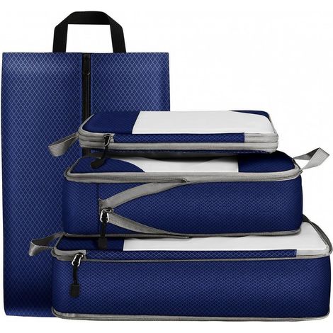 4-Piece Shoe Organizer, Convenient Travel Organizer, Compressible and Portable (1/5)