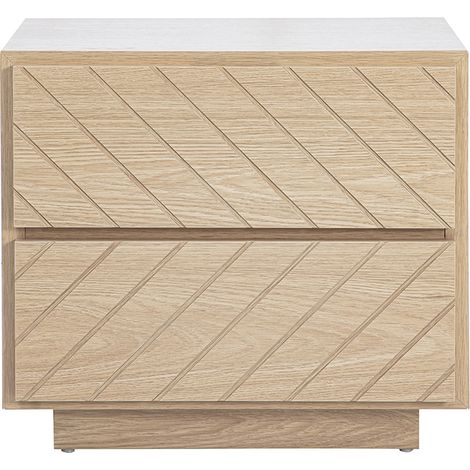 Comodino con cassetti finitura legno quercia chiaro MATALA
