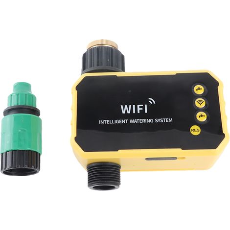 Ortviai Minuterie d'arrosage solaire WiFi avec panneau photovoltaïque intégré et batterie rechargeable 2800 mAh pour jardin, balcon, toit (1/5)