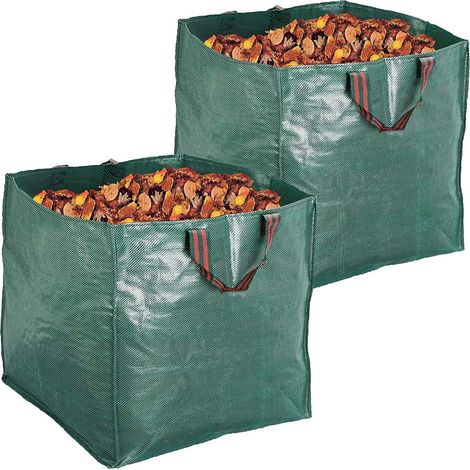 Lot de 2 sacs à feuilles mortes, sacs imperméables pour déchets de cour (1/5)