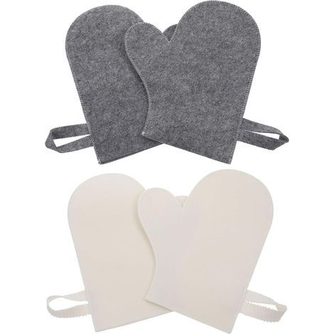 Stück Pack Saunahandschuhe aus Filz mit Wärmedämmung und (1/5)