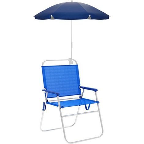 Strandschirm - MARBUENO - Blau - Nylon - Stahl - UV-Schutz