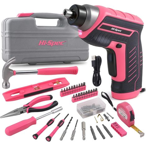 Tournevis Électrique 3.6V Rose Perceuse Visseuse Devisseuse Sans Fil (1/5)