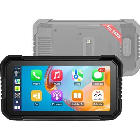 Pantalla de navegación para motocicleta, resistente al agua, conectividad Bluetooth dual, 6,25 pulgadas. (1/2)