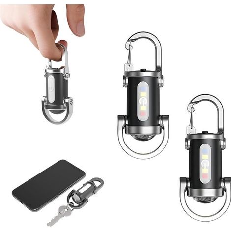 Lampe porte-clés universelle mini - lampe porte-clés - Mini lampe porte-clés étanche ultra-lumineuse pour les voyages et le camping (2) (1/5)