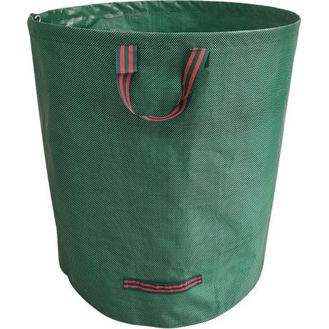 Sac poubelle de jardin avec couvercle - 132 gallons 80x100cm Sac à feuilles avec poignée, pliable (1/4)