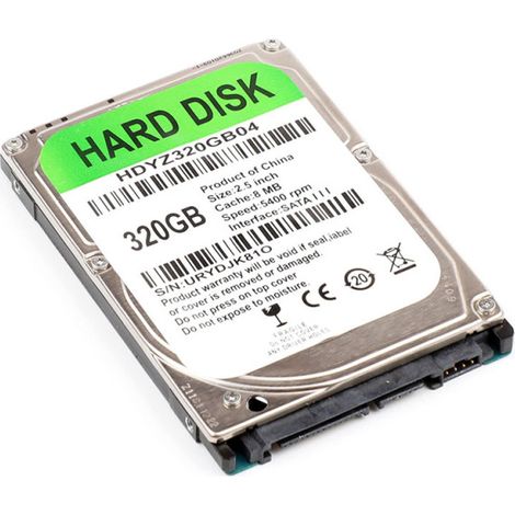 Irovami Disque dur mécanique 2,5 pouces SATA III pour ordinateur portable, 320 Go, cache 8 Mo, vitesse de 5 400 tr/min (1/5)