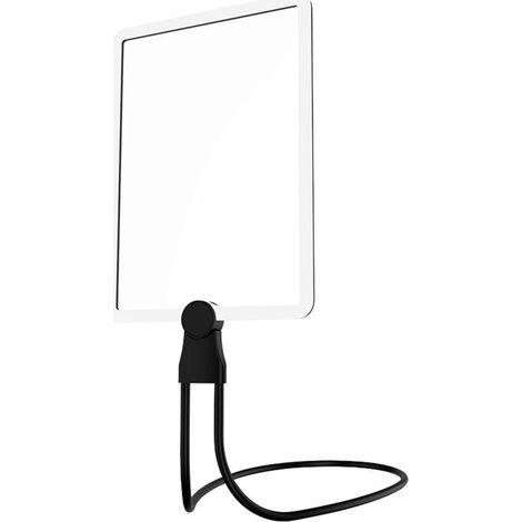 Enowelir Loupe Éclairante Rechargeable 5X avec 50 LEDs et Col de Cygne Flexible pour Lecture Main Libre Rectangulaire (1/4)