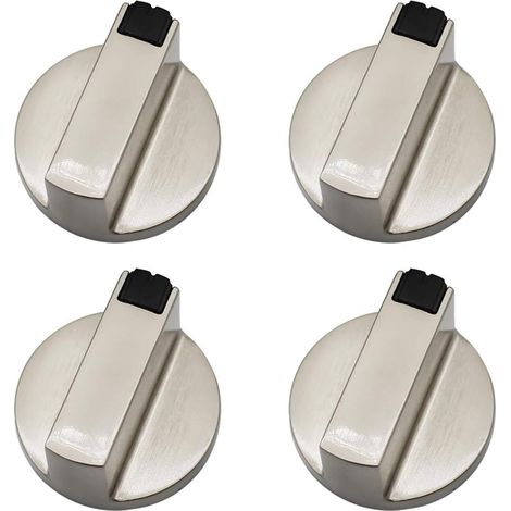 Gasherd-Knopf – Set mit 4 Metall-Bedienknöpfen, 6 mm, für Backofen und Herd (1/5)