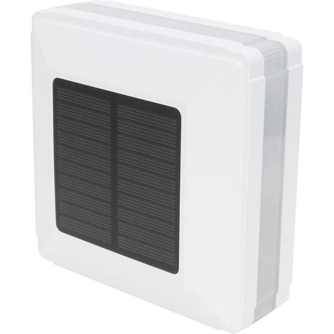 Solar-Pfostenleuchte, wasserdicht, Induktions-Zaunkappenleuchte für den Außenbereich, Garten- und Hofdekoration, Weiß (Warmweißgrün) (1/5)