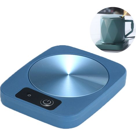 Dessous de verre chauffant intelligent USB bleu à température constante (1/5)