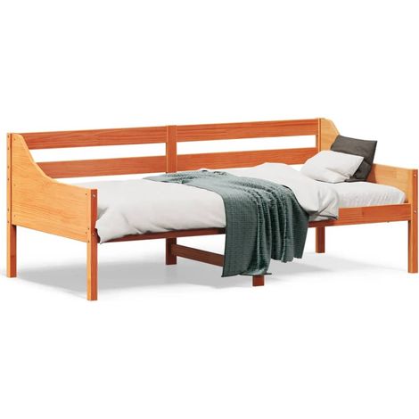 Maison Exclusive - Sofá cama sin colchón madera maciza pino marró