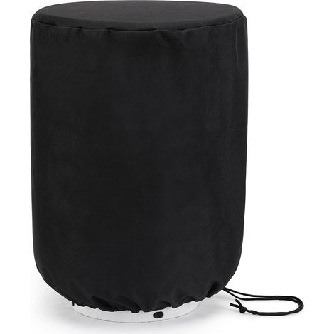 Housse de réservoir de gaz en tissu Oxford 420D, noire, diamètre 31 x hauteur 45 cm, avec fonction de table stabilisatrice latérale, adaptée aux réservoirs standard de 20 lb, housse de bouteille de (1/5)