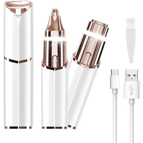 Dernière nouveauté 2025 : Tondeuse visage et sourcils 2 en 1 AquaForge pour éliminer les poils fins du visage et des sourcils (1/5)