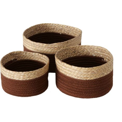 Set di 3 cestini in juta di Len Brown (1/5)