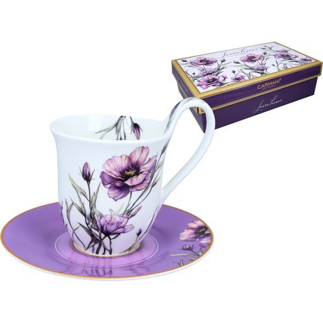 Taza Carmani de 220 ml + platillo - Laura Lozano/Lady's Floral Symphony (1/5)
