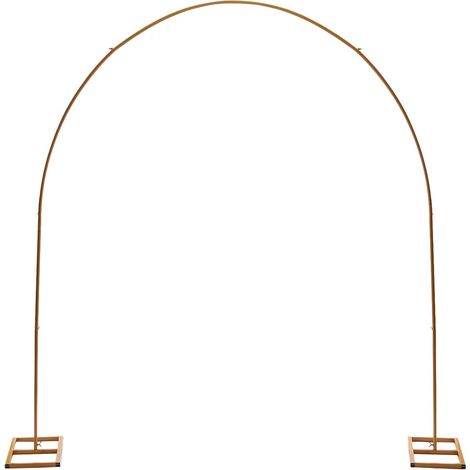 7.5ft Metal Wedding Arch Backdrop Stand, Gold Backdrop Stand with Heavy Duty Base, Balloon Arch Frame Wedding Arches for Ceremony Bridal Party Garden Baby Shower Decoration