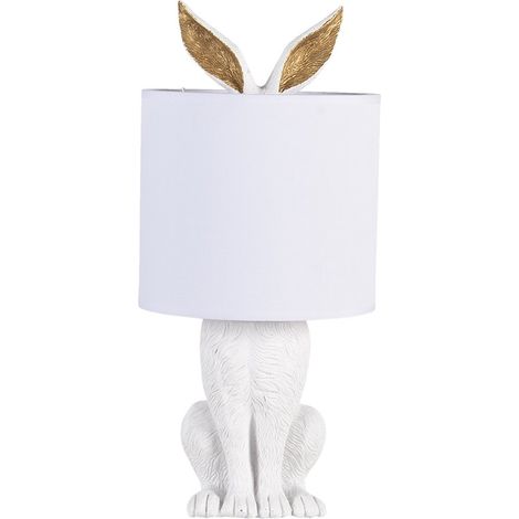 Lampe de table lapin lampe de bureau en polyrésine style campagne 20 x 45 cm E27 - PANGIVO (1/3)