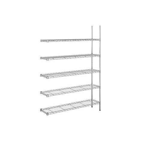 kaiserkraft Scaffale grigliato in filo d'acciaio cromato (1/3)