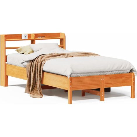 Maison Exclusive - Letto senza Materasso Marrone Cera 120x190 cm in Legno di Pino