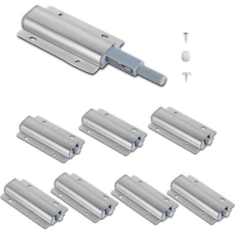 Poussoirs Push-to-Open Lot de 8 – Magnétiques, Silencieux et Longue Course – Portes et Tiroirs de Meubles en Aluminium Vis Incluses (1/5)