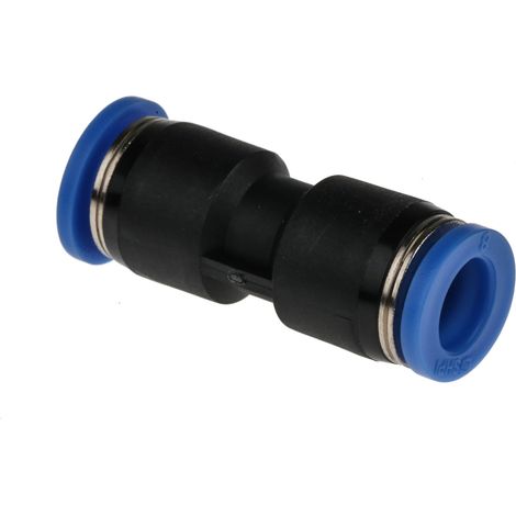 Rs Pro – Adaptateur tube à tube droit enfichable 8 mm – Raccord pneumatique en polyoxyméthylène – Pack de 10 unités – Connexion sécurisée (1/3)