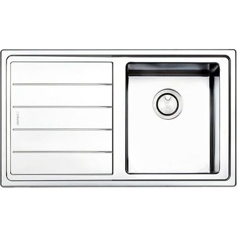 Apell LNP861ILBC Linear Plus Lavello da Incasso 1 Vasca con Gocciolatoio a Sinistra 86x50 cm colore Acciaio inossidabile (1/2)