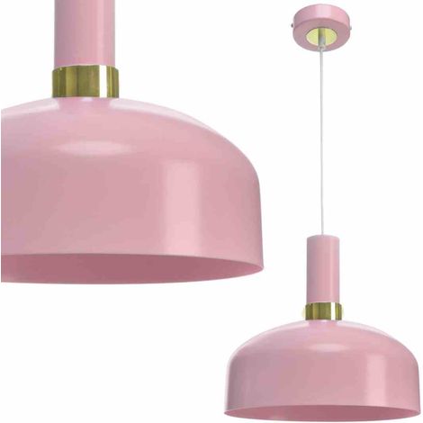 Lámpara colgante Malmö 1 E27 rosa Milagro MLP6199 (1/5)
